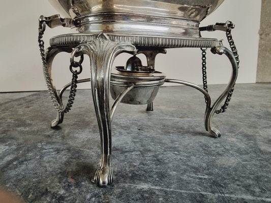 Antique 19th Century English Silver Plated Bouilloir Teapot-IFQ-1210218