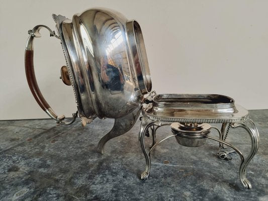 Antique 19th Century English Silver Plated Bouilloir Teapot-IFQ-1210218