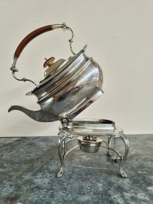 Antique 19th Century English Silver Plated Bouilloir Teapot-IFQ-1210218