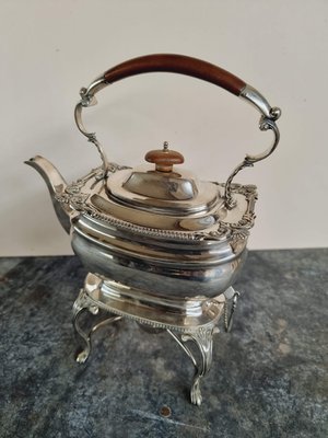 Antique 19th Century English Silver Plated Bouilloir Teapot-IFQ-1210218