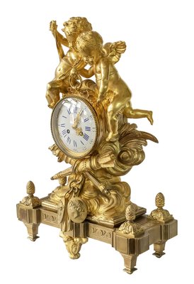 Antique 19th Century French Gilded Bronze Mantel Clock-ZVH-1294950