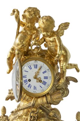 Antique 19th Century French Gilded Bronze Mantel Clock-ZVH-1294950