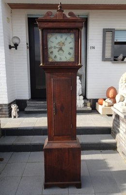 Antique 19th Century Longcase Oak Grandfather Clock by John Leach Romsey-AWL-1168138