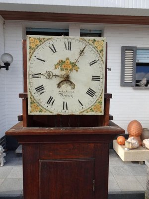 Antique 19th Century Longcase Oak Grandfather Clock by John Leach Romsey-AWL-1168138