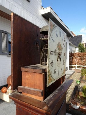 Antique 19th Century Longcase Oak Grandfather Clock by John Leach Romsey-AWL-1168138