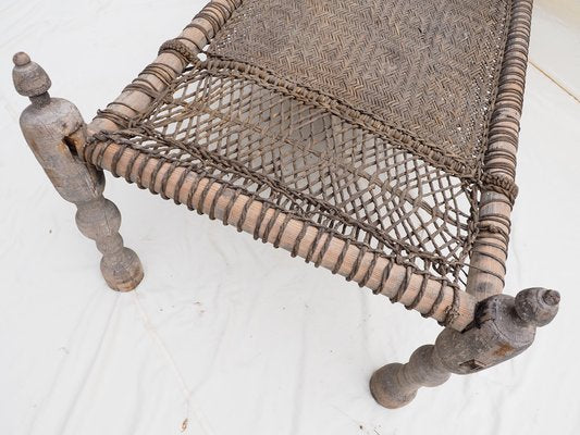 Antique 19th Century Swat Valley-Pakistan Charpoi Bed, 1920s-UZN-1389754