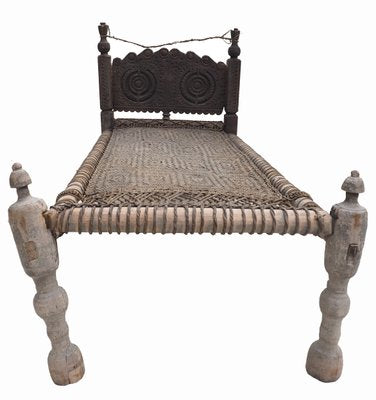 Antique 19th Century Swat Valley-Pakistan Charpoi Bed, 1920s-UZN-1389754