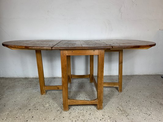 Antique 19th-Century Swedish Farmhouse Drop Leaf Table-IJL-1186403