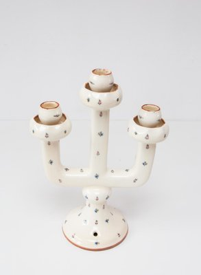 Antique 3-Arm Hand Painted Candelabra, 1920s-JWI-1737437