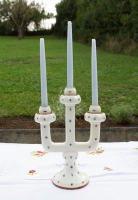 Antique 3-Arm Hand Painted Candelabra, 1920s-JWI-1737437