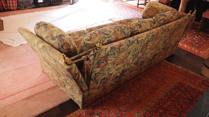 Antique 3-Seater Sofa with Original Upholstery and Brass parts-YNQ-1448906