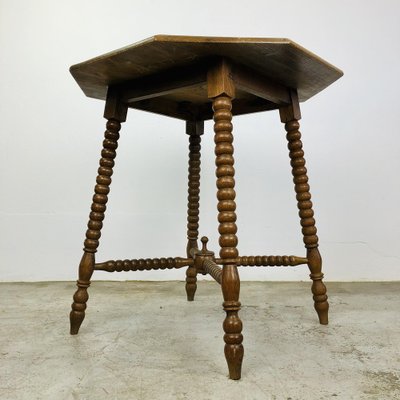 Antique 8-Sided Wood Carving Table-LCQ-1241609