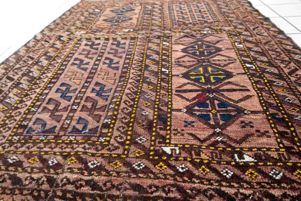 Antique Afghan Baluch Rug, 1910s