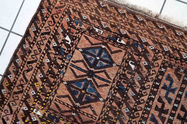 Antique Afghan Baluch Rug, 1910s-JZV-1453660