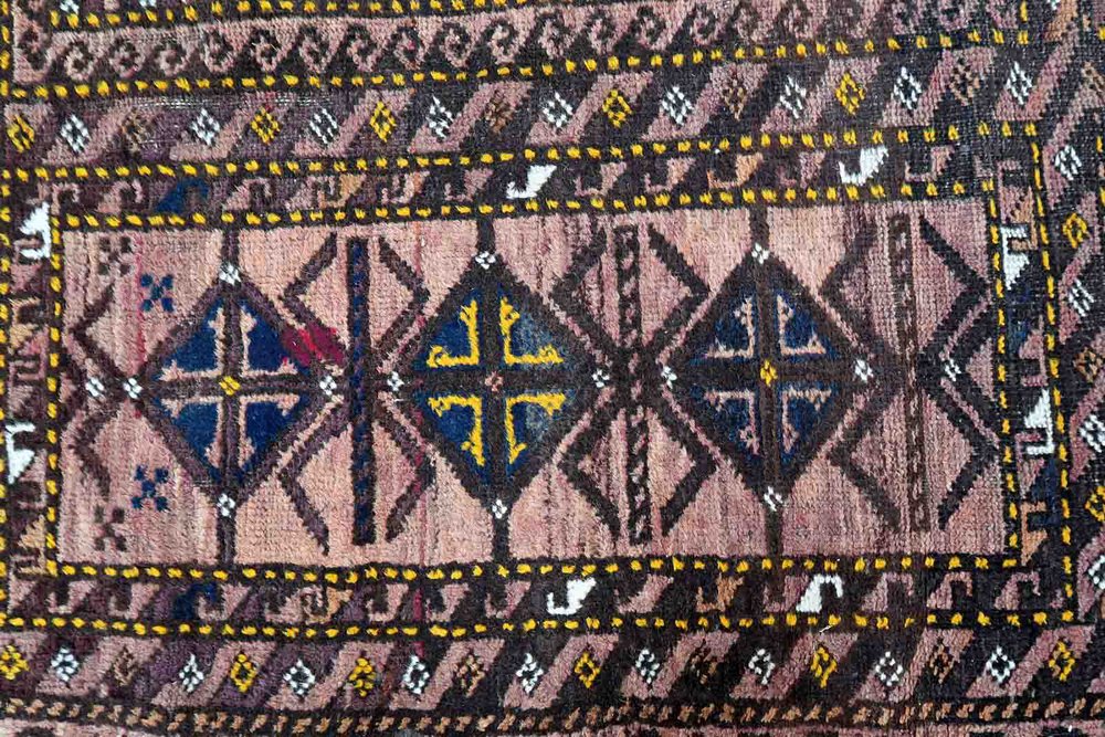 Antique Afghan Baluch Rug, 1910s