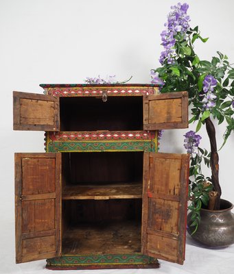 Antique Afghan Cabinet with Mirror, 1890s-UZN-1399186