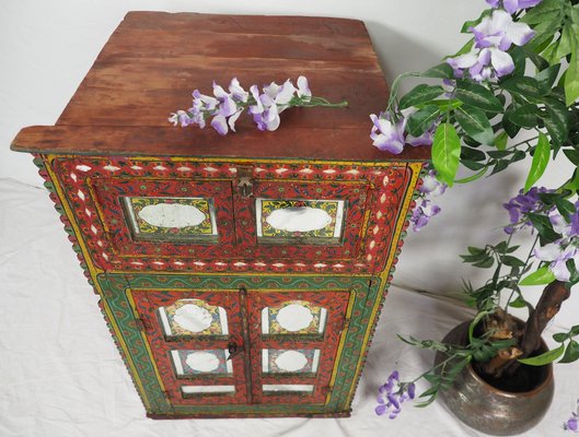 Antique Afghan Cabinet with Mirror, 1890s-UZN-1399186