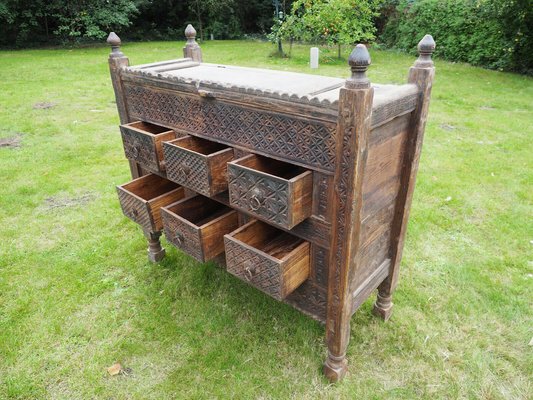 Antique Afghan Chest in Wood, 1930s-UZN-1399182