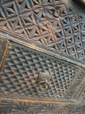 Antique Afghan Chest in Wood, 1930s-UZN-1399182