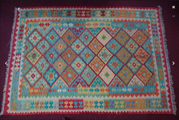 Antique Afghan Dyed Kilim Carpet-EAI-711596