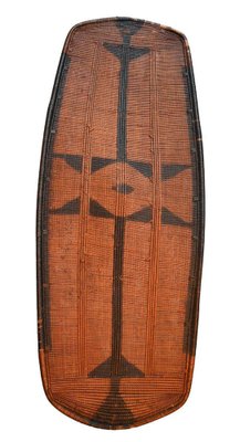 Antique African Fiber War Shield from the Ngbandi Tribe-RIK-1821581