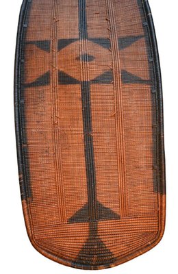 Antique African Fiber War Shield from the Ngbandi Tribe-RIK-1821581