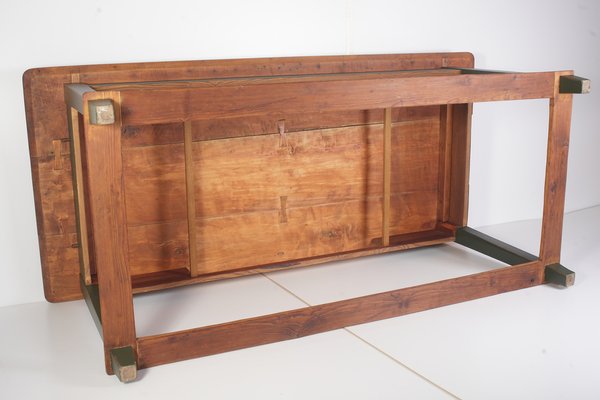 Antique Alder Wood Kitchen Worktable, Bohemia, 1850s-IND-1758788