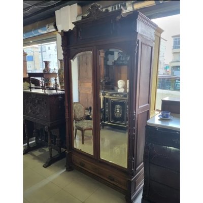 Antique Alfonsino Period Spanish Cabinet in Mahogany, End of 19th Century