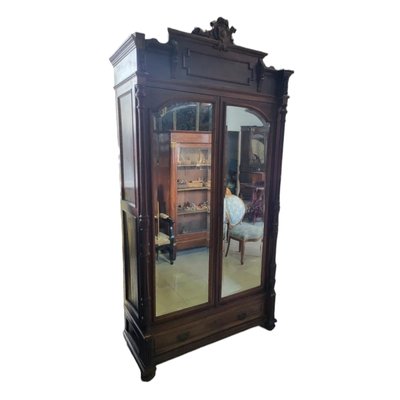 Antique Alfonsino Period Spanish Cabinet in Mahogany, End of 19th Century