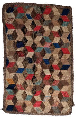 Antique American Hooked Rug, 1880s-JZV-1427248