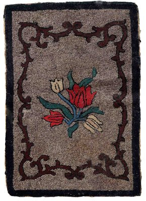 Antique American Hooked Rug, 1880s-JZV-1420852