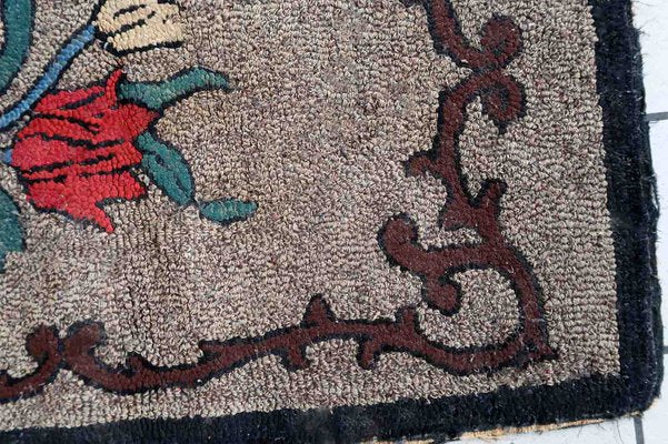 Antique American Hooked Rug, 1880s-JZV-1420852