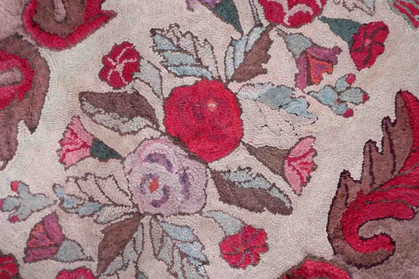 Antique American Hooked Rug, 1880s-JZV-1420851