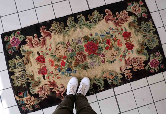 Antique American Hooked Rug, 1880s-JZV-1427244