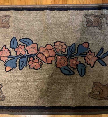 Antique American Hooked Rug, 1900s-JZV-1187559