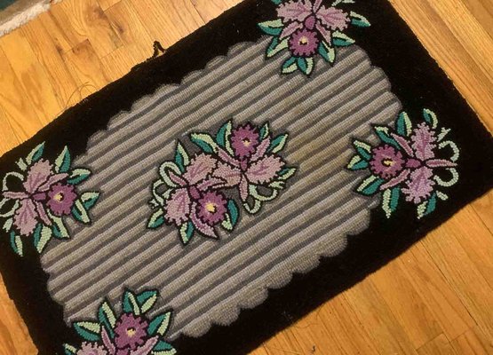 Antique American Hooked Rug, 1910s-JZV-1187541