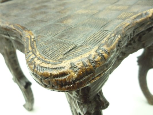 Antique and Hand Carved Oak Chair, 1900s-UG-1156333