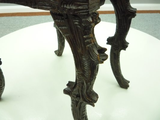 Antique and Hand Carved Oak Chair, 1900s-UG-1156333