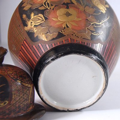 Antique Arita Lacquered Porcelain Vase-GIW-811802