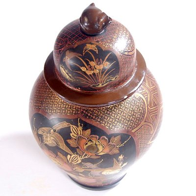 Antique Arita Lacquered Porcelain Vase-GIW-811802