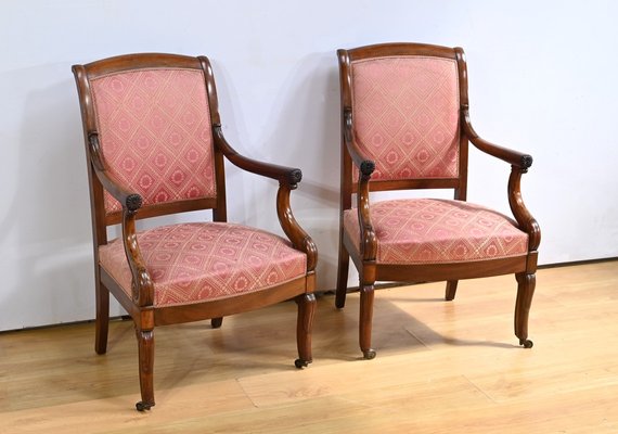 Antique Armchairs in Mahogany, Set of 2-RVK-2020362