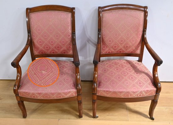 Antique Armchairs in Mahogany, Set of 2-RVK-2020362