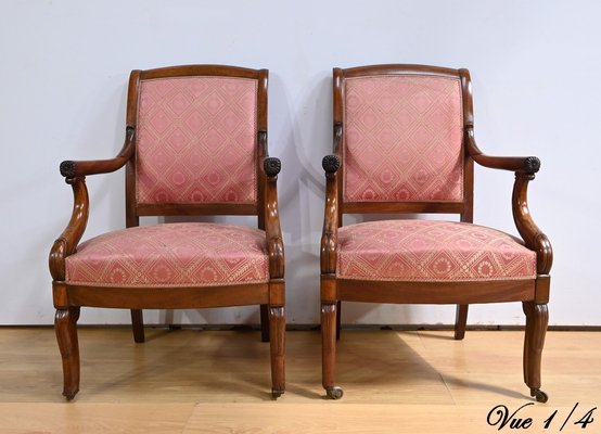 Antique Armchairs in Mahogany, Set of 2-RVK-2020362