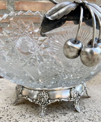 Antique Art Deco French Cut Glass Fruit Bowl-NOU-803374