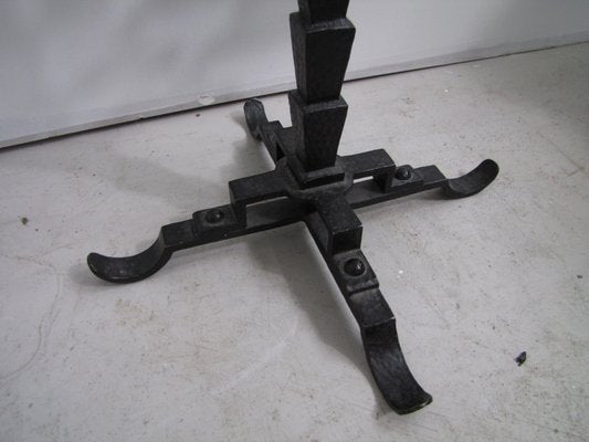 Antique Art Deco Iron Candleholder in the Style of Koloman Moser-GJF-733763