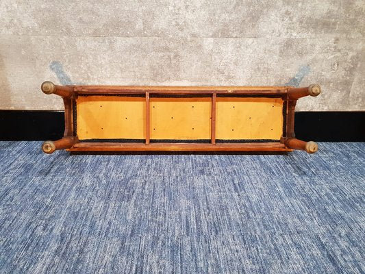 Antique Art Deco Oak Hall Bench-NQV-709581