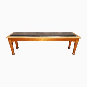 Antique Art Deco Oak Hall Bench-NQV-709581