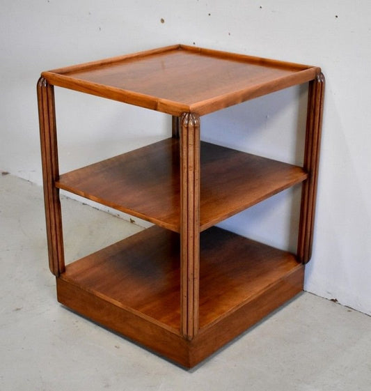 Antique Art Deco Style Walnut Trolley Table on Casters, Early 1900s