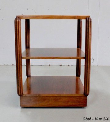 Antique Art Deco Style Walnut Trolley Table on Casters, Early 1900s-RVK-888256