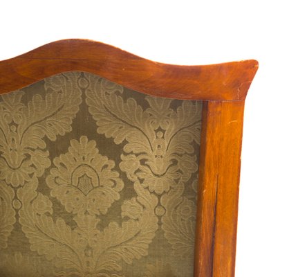 Antique Art Nouveau Beech, Mahogany & SIlk Jacquard Dining Chairs, 1890s, Set of 2-FSD-602576